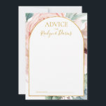 Eleganter Blumengarten | Hochzeitsratgeber Hinweiskarte<br><div class="desc">Dieser elegante, blühende Garten | Hochzeitsratenkarte ist perfekt für Ihre boho, rosa Frühling botanische Hochzeit. Das Design zeichnet sich durch einen vergoldeten Rahmen aus, begleitet von einer schlichten Champagner-Rose in Aquarellfarben, einer minimalistisch grünen Eukalyptusgrün und einer modernen, neutralen, korallenförmigen Mohnblüte-Wildblume. Das Design ist luxuriös und ideal für eine klassische, klassische,...</div>