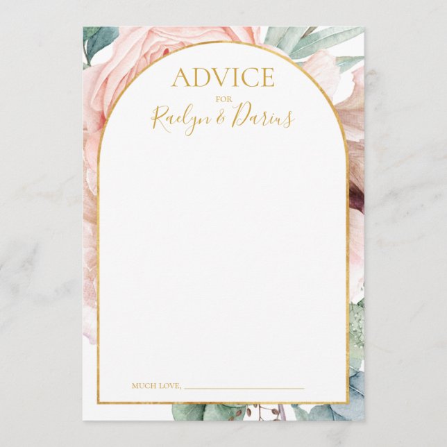 Eleganter Blumengarten | Hochzeitsratgeber Hinweiskarte (Vorderseite)