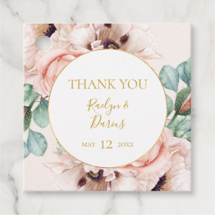 Eleganter Blumengarten Pastel Vielen Dank Geschenkanhänger