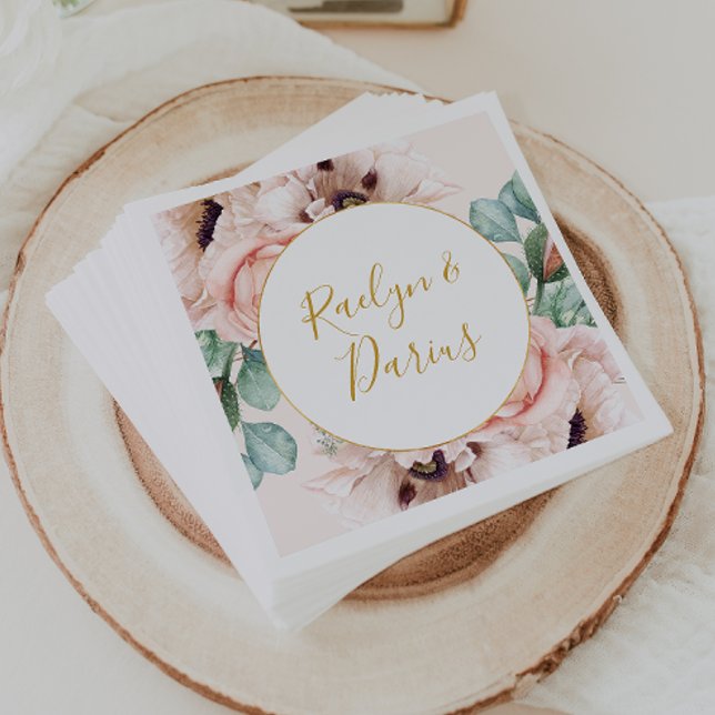 Eleganter Blumengarten | Pastel Wedding Serviette (Von Creator hochgeladen)