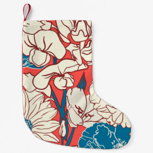 Eleganter Blumengarten: Vintages Nahtloses Design Kleiner Weihnachtsstrumpf