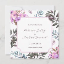Eleganter, blumengeschmückter Save the Date Solomo