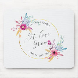 Eleganter Blumenherr u. Frau Wedding | Mousepad