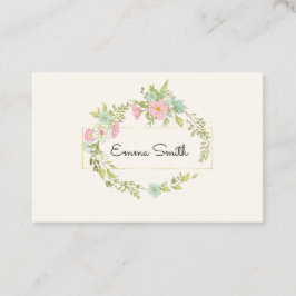 Eleganter Blumenkranz Visitenkarte