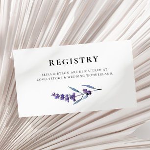 Eleganter Blumenlavender Ehering Card Begleitkarte