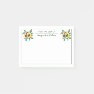 Eleganter Blumenlehrer Mit Monogramm Post-it Klebezettel