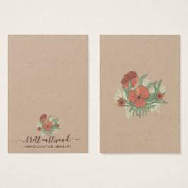 Eleganter Blumenmohn Earring Necklace Kraft