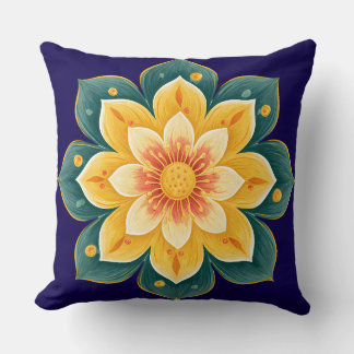 Eleganter Blumenprint-Dekokissen Kissen