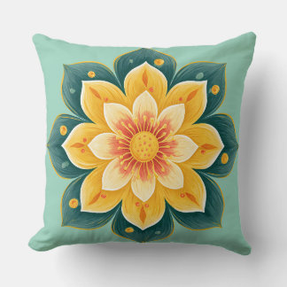 Eleganter Blumenprint-Dekokissen Kissen