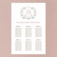 Eleganter Blumenrahmen Erste Kommunion Seating Cha