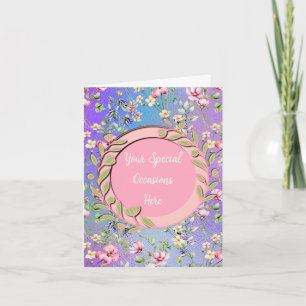 Eleganter Blumenrahmen: für jeden Anlass Einladung