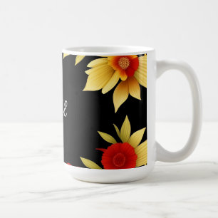 Eleganter Blumenrahmen Kaffeetasse