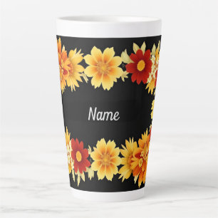 Eleganter Blumenrahmen Milchtasse