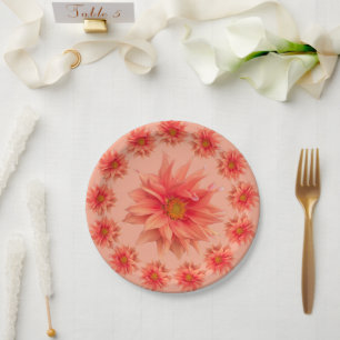 Eleganter Blumenschmuck, Pappteller