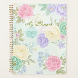 Eleganter Blumenspiralenplaner Planer