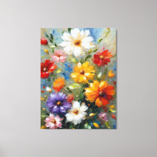 Eleganter Blumenstil. Dekorative Blume Leinwanddruck