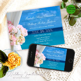 Eleganter Blumenstrauß Einladung