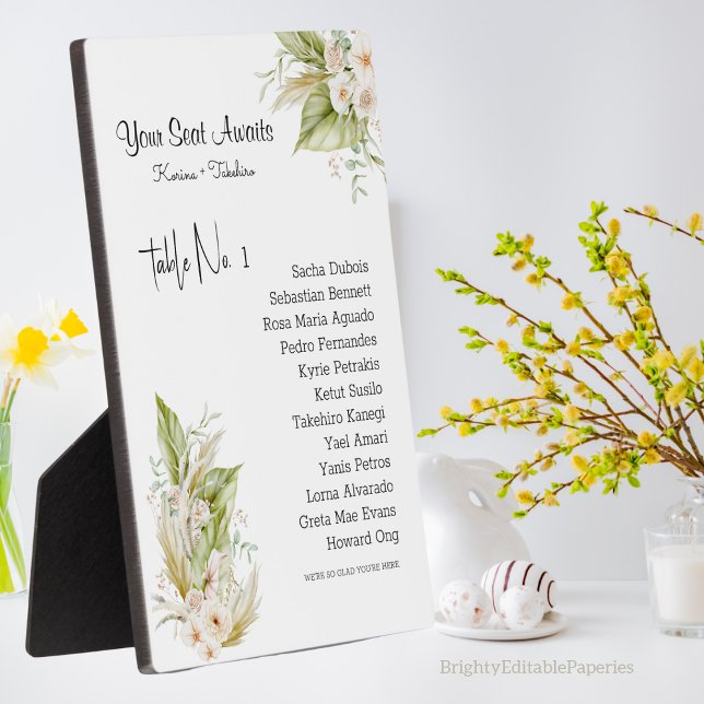 Eleganter Blumenstrauß Ihr Sitzplatz wartet auf Ho Fotoplatte (Von Creator hochgeladen)