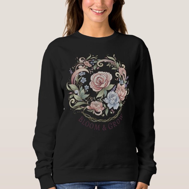 Eleganter Blumenstrauß Sweatshirt (Vorderseite)
