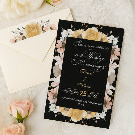 Eleganter BlumenstraußEinladung zum 10. Hochzeitst Einladung