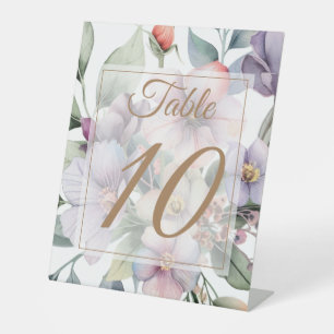 Eleganter Blumentisch Sockelschild