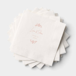 Eleganter Blumenwald Hochzeit Personalisierte Rose Servietten Mit Folie
