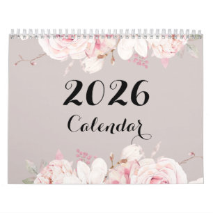 Eleganter Blumenwallkalender 2026 Kalender