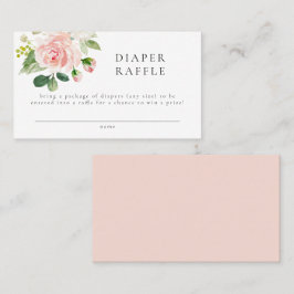 Eleganter Blush Bloral Baby Duschdusche Windeln Ra Platzkarte