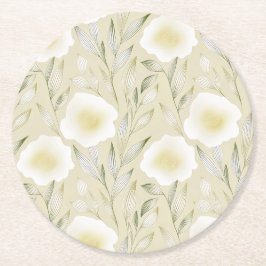 Eleganter Blütenpapier-Untersetzer Runder Pappuntersetzer