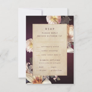 Eleganter Blütenstaub RSVP Karte