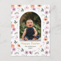 Eleganter Bogen Frühling Blumen Oster Familienfoto