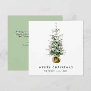 Eleganter Bohemian-Weihnachts-Tannenbaum-Gruß Feiertagskarte