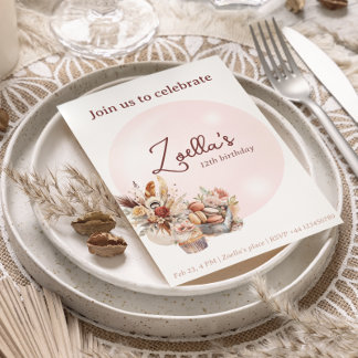 Eleganter Bohemischer Frühling Geburtstag Par Tea Einladung