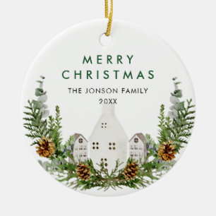 Eleganter Bohemischer Weihnachtsaufenthalt Keramik Ornament