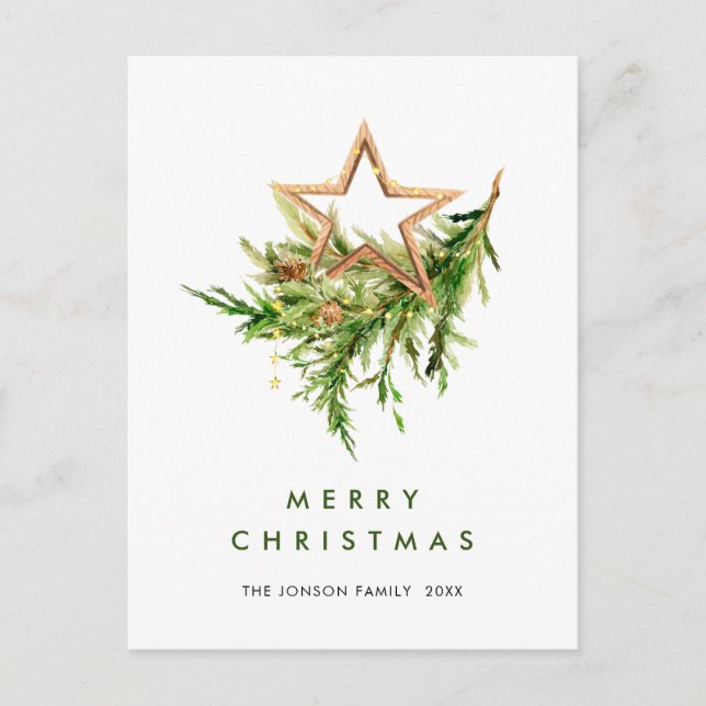 Eleganter Bohemischer Weihnachtsaufenthalt Postkarte (Vorderseite)