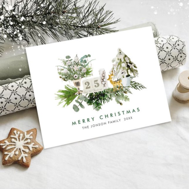 Eleganter Bohemischer Weihnachtsaufenthalt Postkarte (Von Creator hochgeladen)
