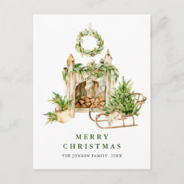 Eleganter Bohemischer Weihnachtsaufenthalt Postkarte