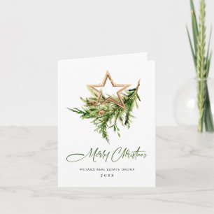 Eleganter Bohemischer Weihnachtsverband Feiertagskarte