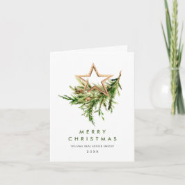 Eleganter Bohemischer Weihnachtsverband Feiertagskarte