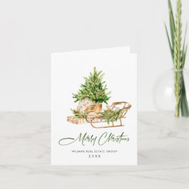 Eleganter Bohemischer Weihnachtsverband Feiertagskarte