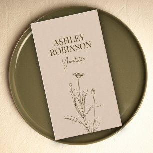 Eleganter bohischer botanischer Pastellton-QR-Code Visitenkarte