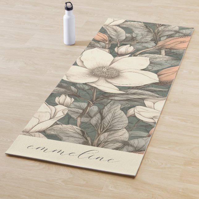 Eleganter Boho-Botanischer Name Yogamatte (Beispiel)