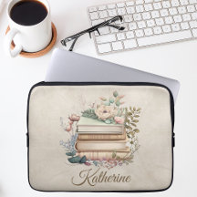Eleganter Boho-Buchstapel Floral Name