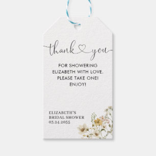 Eleganter Boho-Chic-Wildblumen-Blumen-Dankeschön Geschenkanhänger