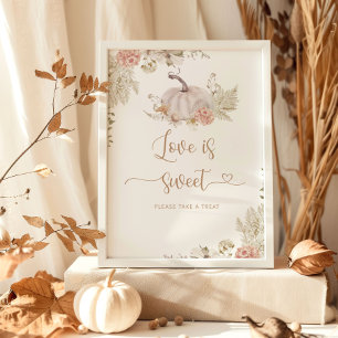 Eleganter Boho-Herbst. Liebe ist süß, nimm eine Be Poster