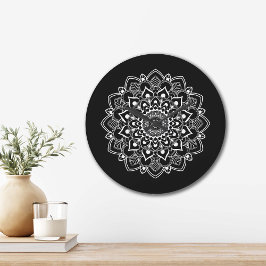 Eleganter Boho-Mandala Große Wanduhr