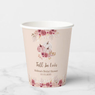 Eleganter Boho-Rosa-Kürbis-Papierbecher zum Verlie Pappbecher