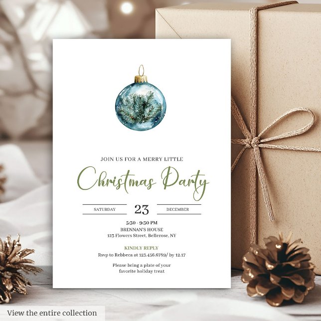 Eleganter Boho-Rustikaler Kiefernkranz Weihnachtse Einladung (Elegant Boho Rustic Pine Wreath Christmas Dinner Card)