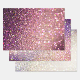 Eleganter Bokeh Glitter Weihnachten  Geschenkpapier Set