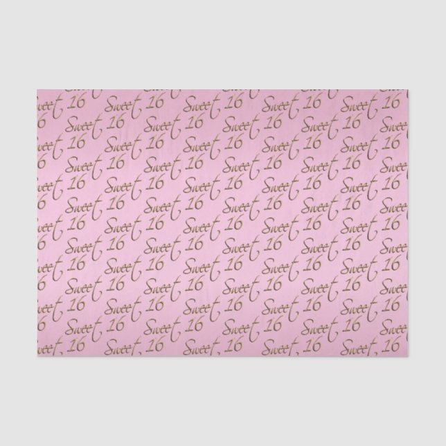 Eleganter Bonbon 16 im Rosa und im Gold Seidenpapier (Vorderseite)